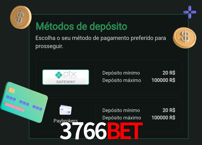 O cassino 3766bet oferece uma grande variedade de métodos de pagamento